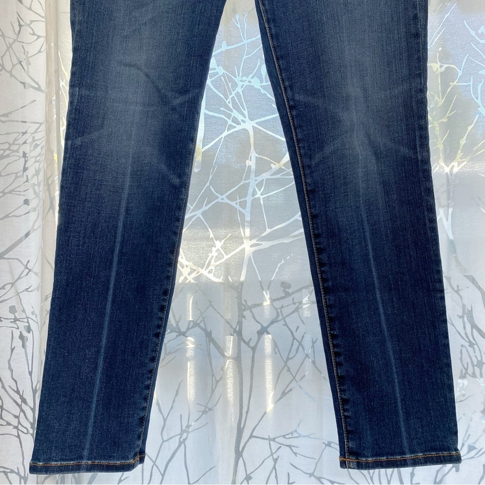 VERONICA BEARD DEBBIE HANGING GOLD CHAIN SKINNY LEG HIGH RISE WAISTED BLUE JEANS - Picture 7 of 14